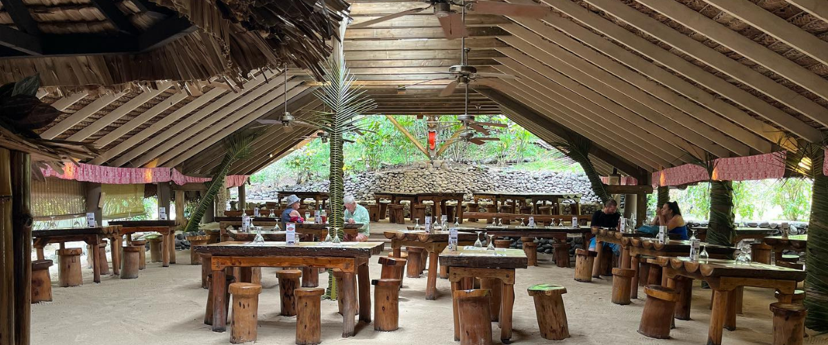 Bloody Mary's bar in Bora Bora with Tiki Hut Style Dining