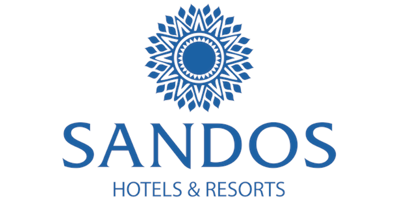 Blue logo for Sandos Hotels & Resorts